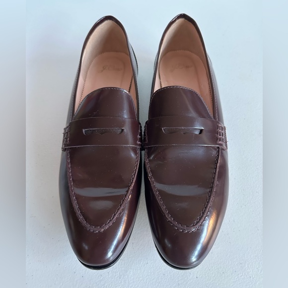 J. Crew Academy Penny Loafers Burnished Beet Sz 11 - Picture 8 of 15